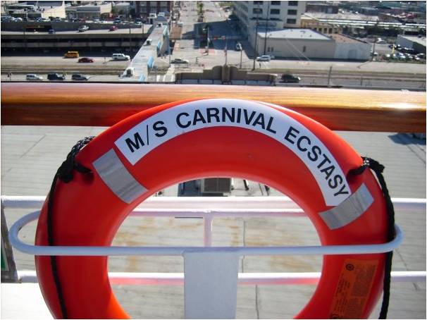 Orange Life Ring Labeled M S Carnival Ecstasy